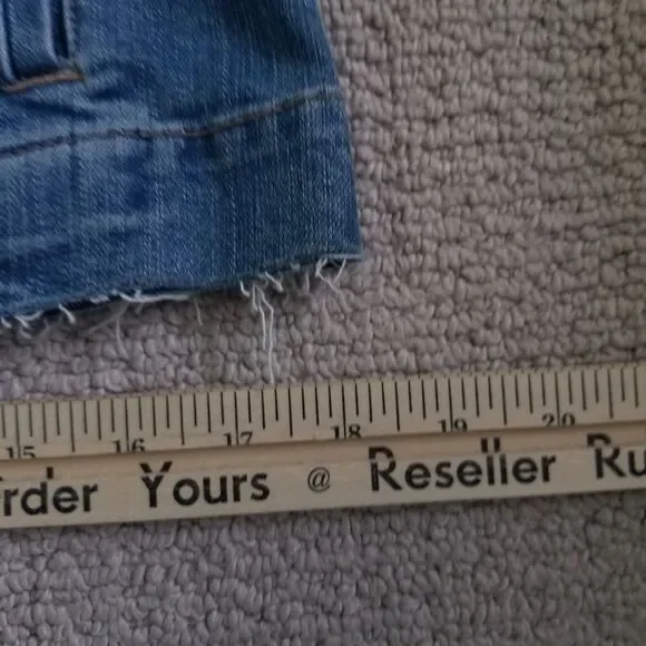 LOFT Made and Loved Denim Vest Womens Blue Size XS Punk Rock Biker Festival - Picture 11 of 11